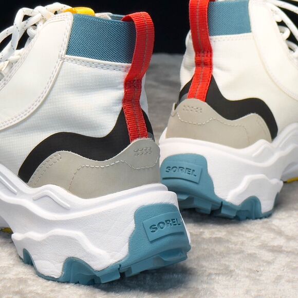 Sorel Kinetic Breakthru Venture Mid Waterproof White Moonstone Sneaker Womens 10 - Picture 15 of 16